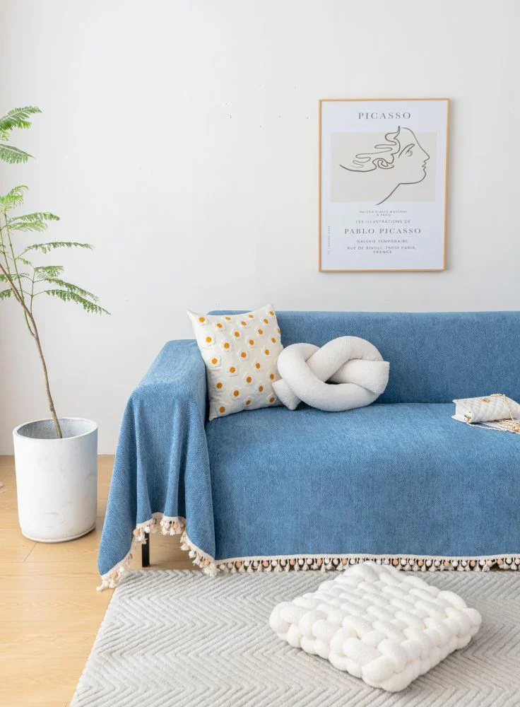 Sofa Throw - Herpome - Denim Blue - Image 2