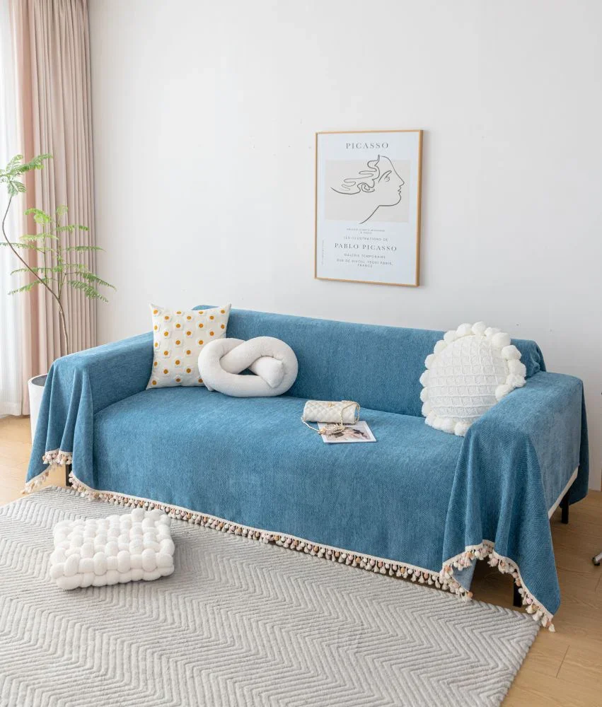 Sofa Throw - Herpome - Denim Blue - Image 4