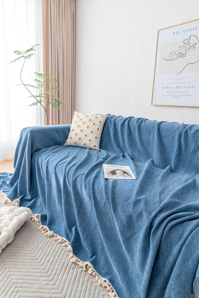 Sofa Throw - Herpome - Denim Blue - Image 5