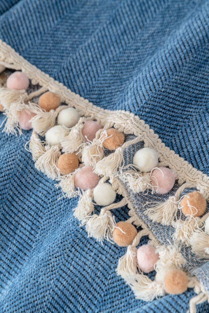 Sofa Throw - Herpome - Denim Blue - Image 6