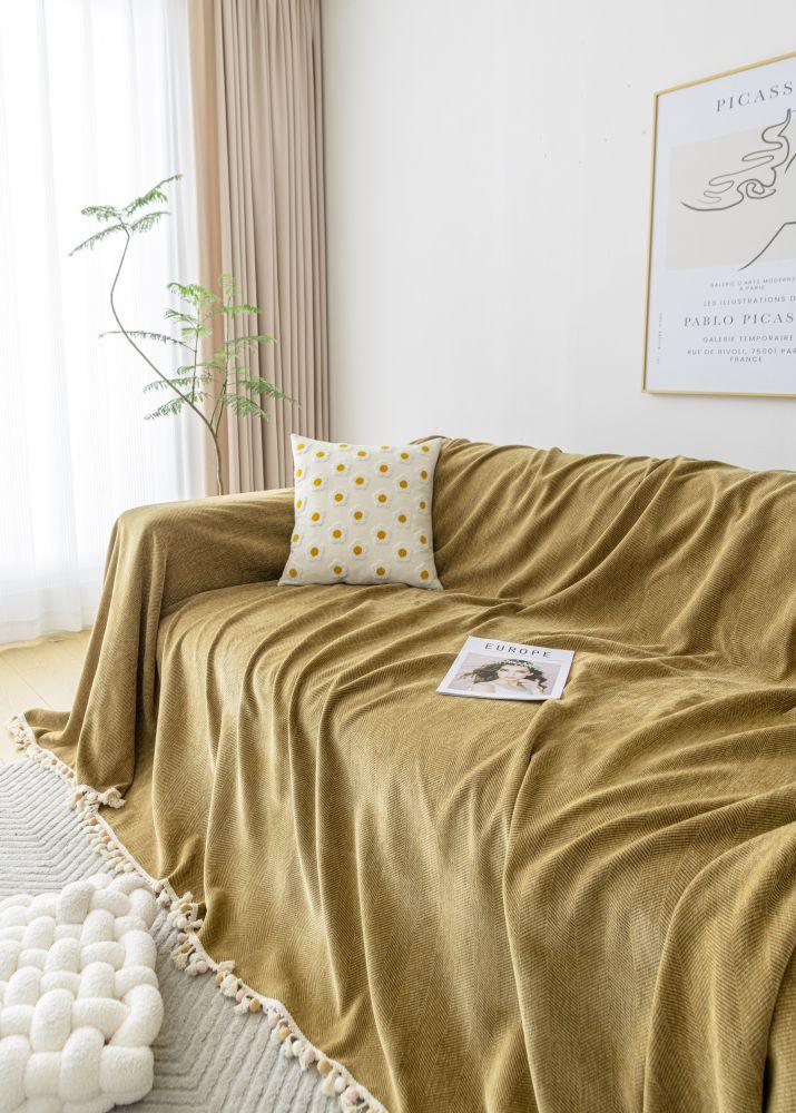 Sofa Throw - Herpome - Honey brown - Image 5