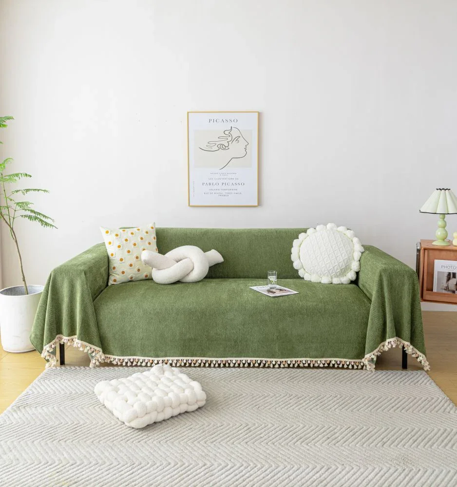 Sofa Throw - Herpome - Olive Green