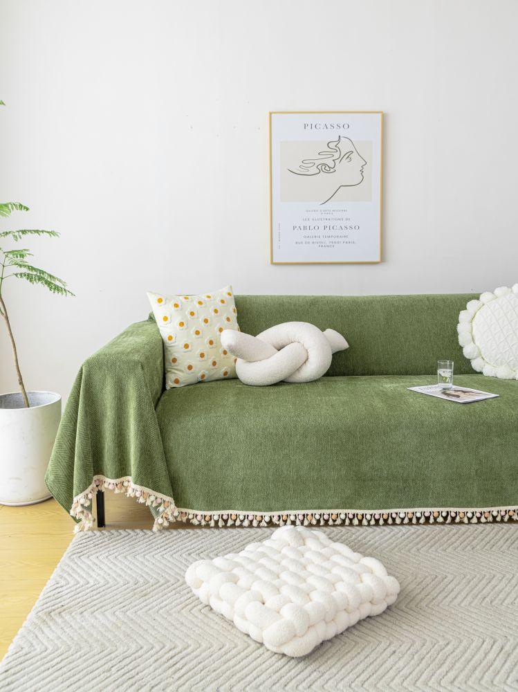 Sofa Throw - Herpome - Olive Green - Image 4