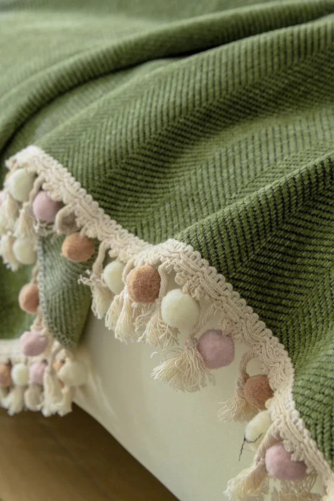 Sofa Throw - Herpome - Olive Green - Image 5