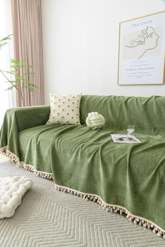 Sofa Throw - Herpome - Olive Green - Image 6