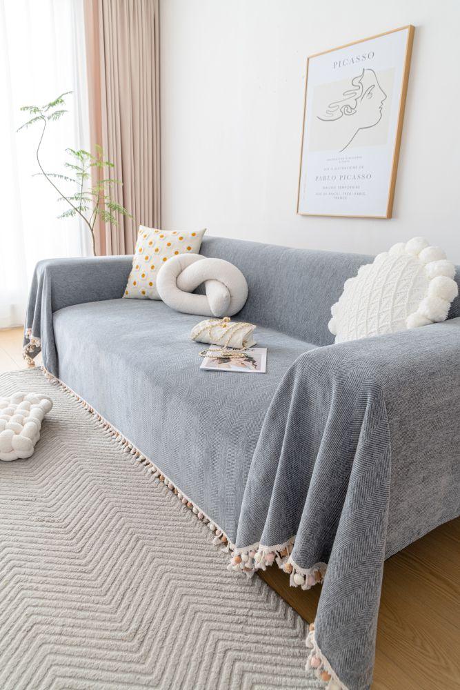 Sofa Throw - Herpome - Stone Gray - Image 2
