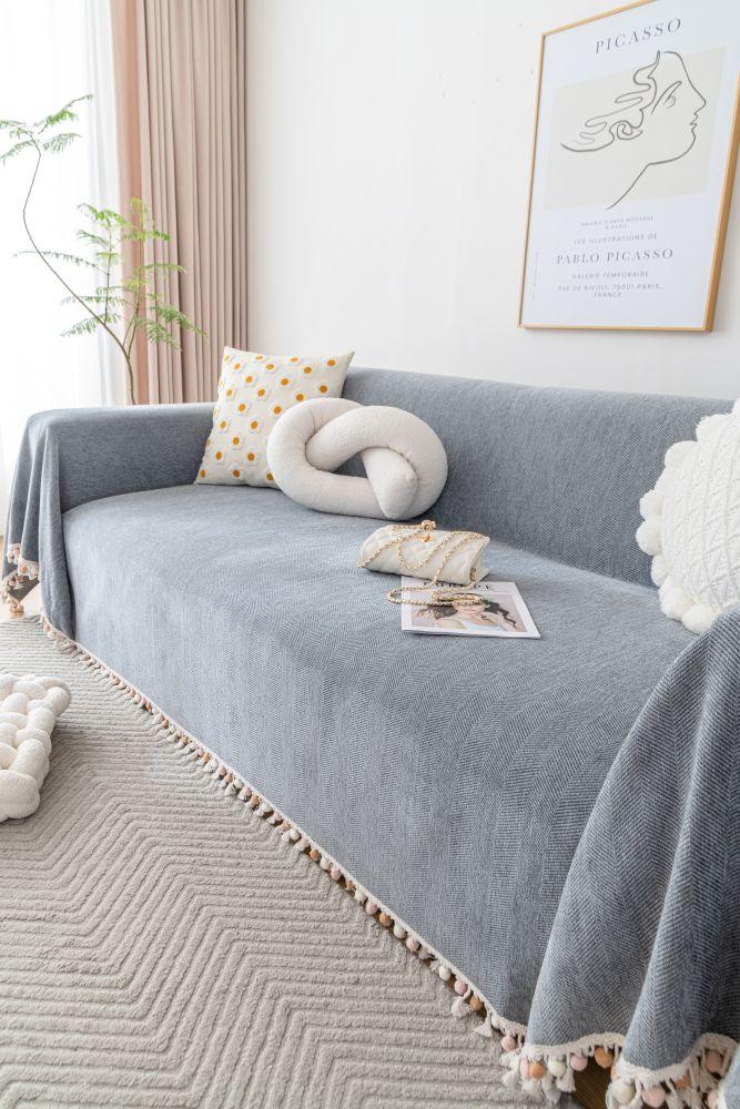 Sofa Throw - Herpome - Stone Gray - Image 5