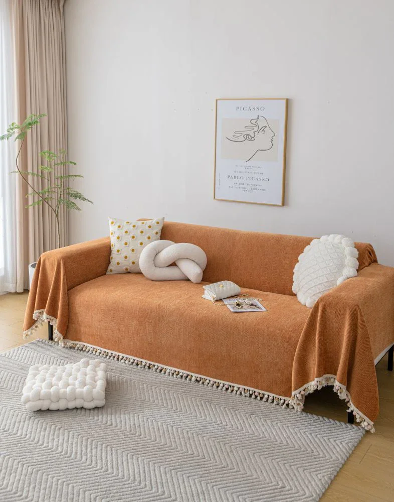 Sofa Throw - Herpome - Terracotta Orange - Image 4