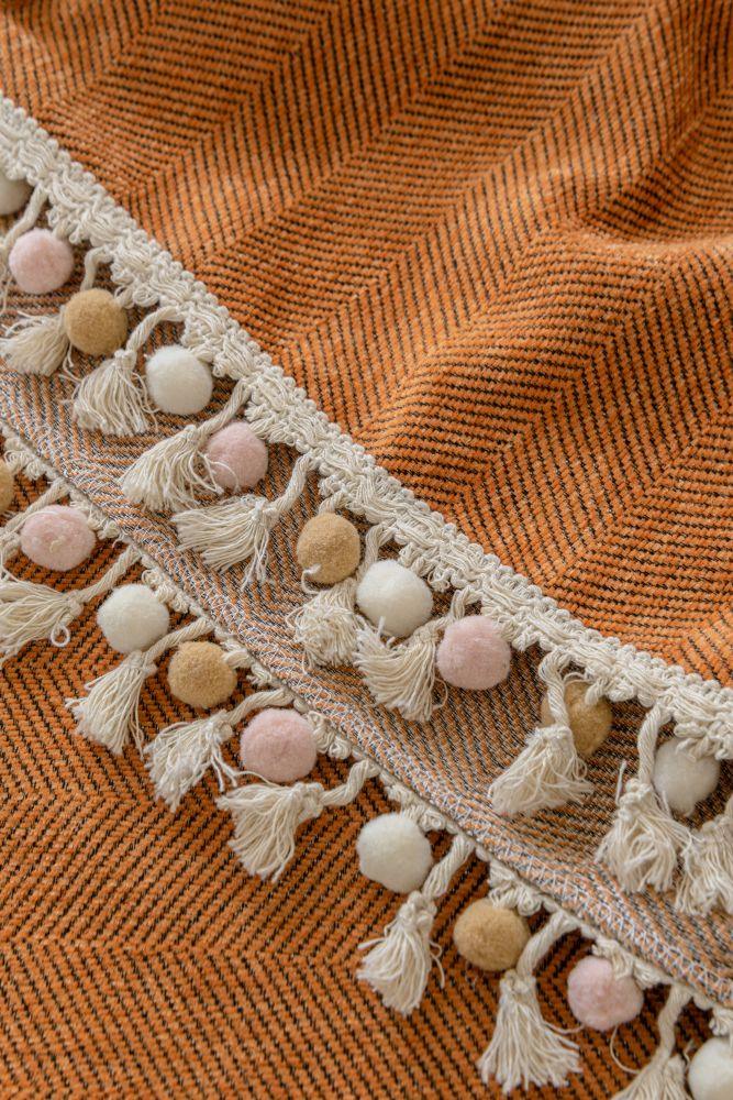 Sofa Throw - Herpome - Terracotta Orange - Image 6