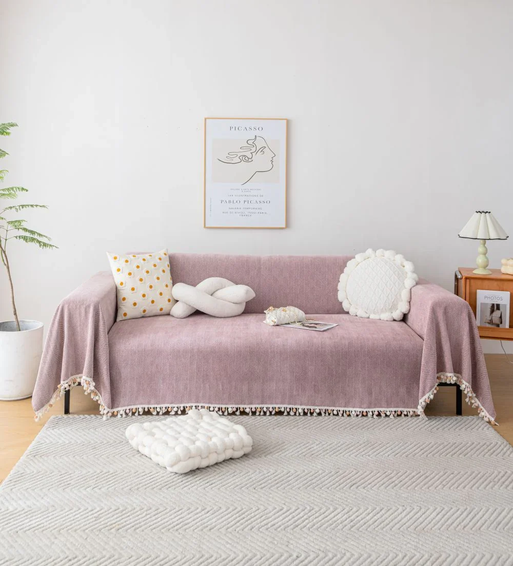 Sofa Throw - Herpome - Vintage Pink