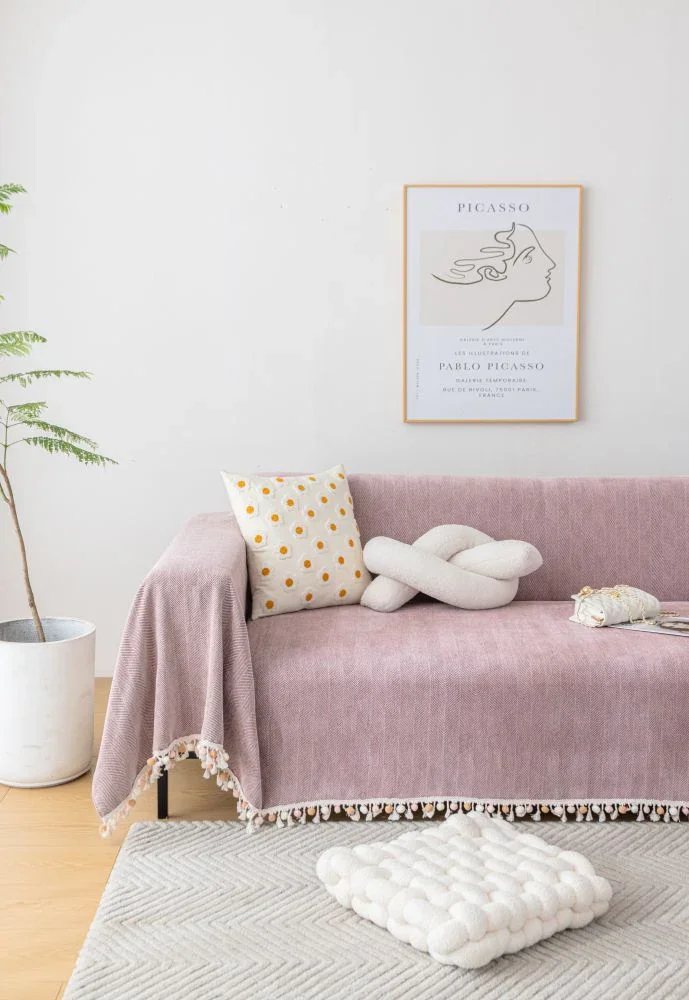 Sofa Throw - Herpome - Vintage Pink - Image 2