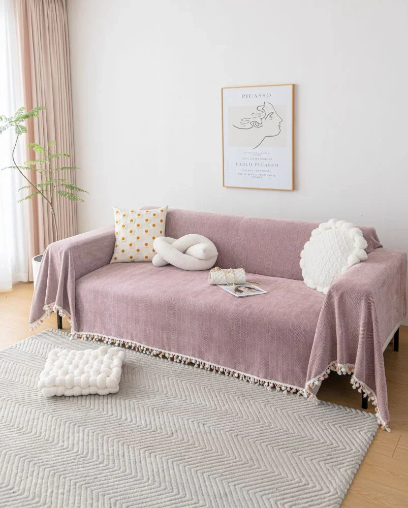 Sofa Throw - Herpome - Vintage Pink - Image 4