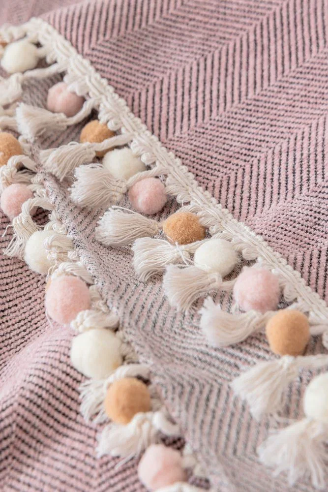 Sofa Throw - Herpome - Vintage Pink - Image 5