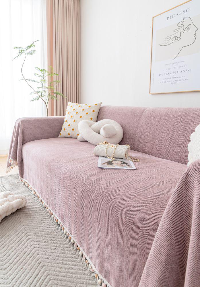 Sofa Throw - Herpome - Vintage Pink - Image 6
