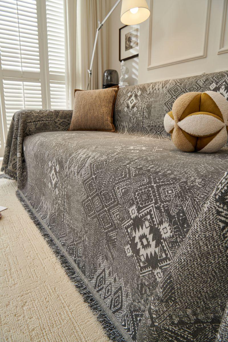 Sofa Throw - Melareve - Charcoal Grey - Image 2