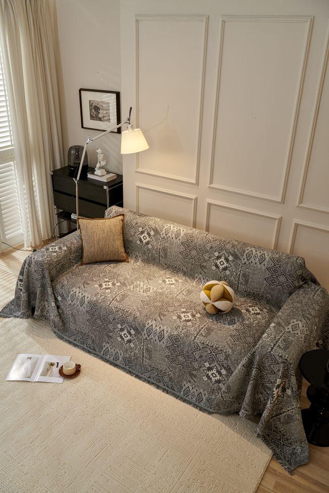 Sofa Throw - Melareve - Charcoal Grey - Image 4
