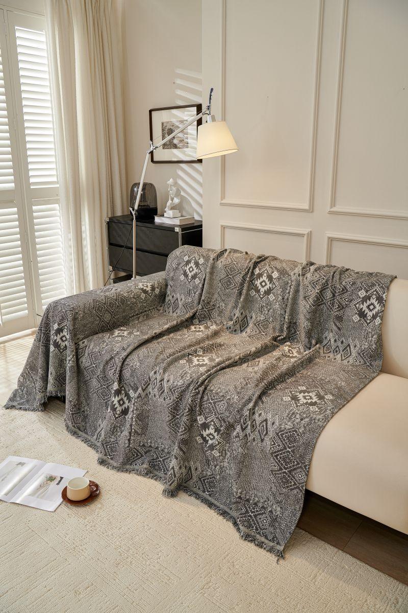 Sofa Throw - Melareve - Charcoal Grey - Image 7
