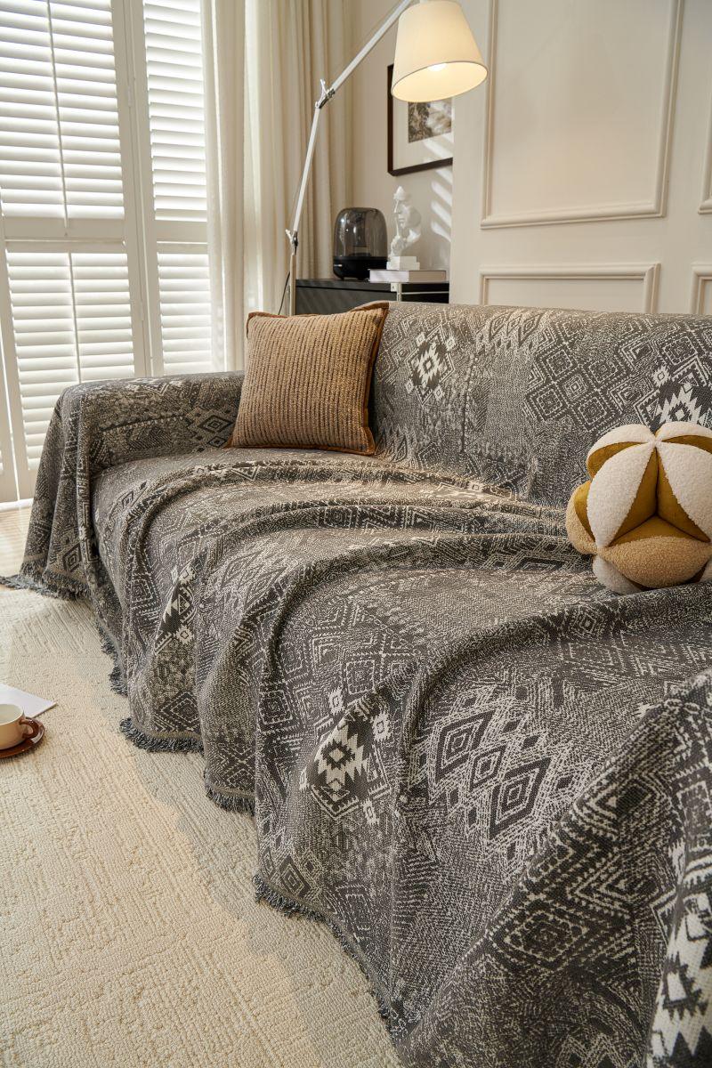 Sofa Throw - Melareve - Charcoal Grey - Image 8