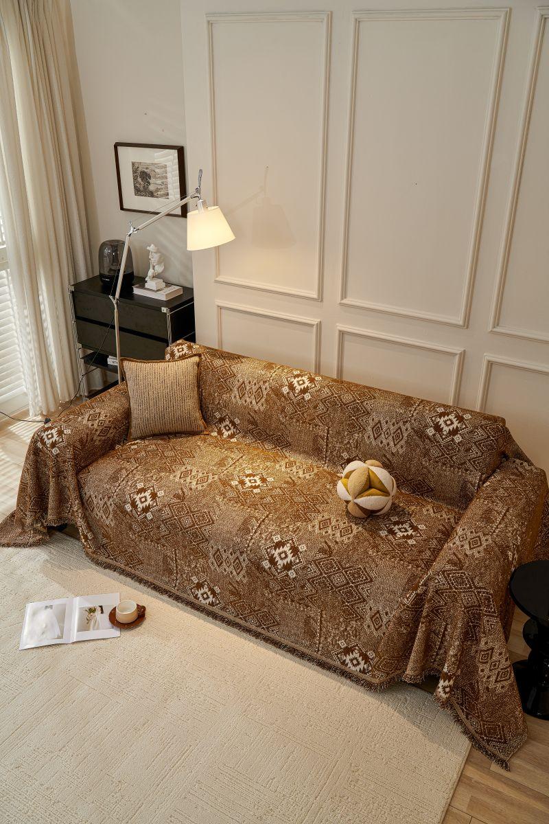 Sofa Throw - Melareve - Cocoa Brown - Image 3