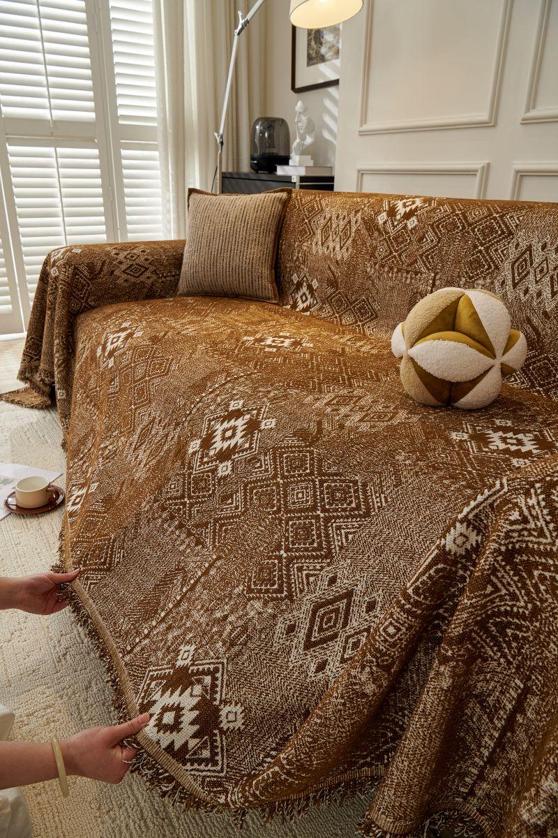 Sofa Throw - Melareve - Cocoa Brown - Image 5