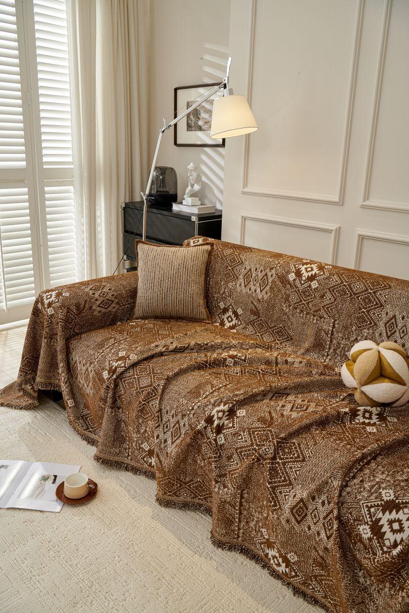 Sofa Throw - Melareve - Cocoa Brown - Image 6