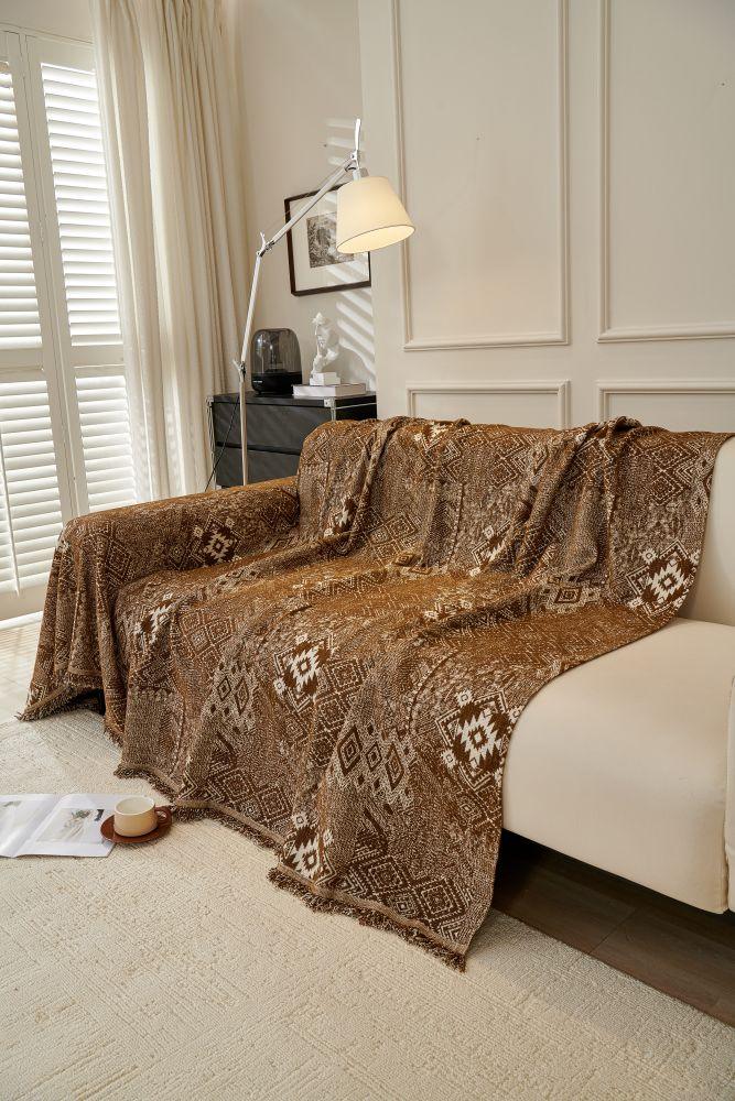 Sofa Throw - Melareve - Cocoa Brown - Image 9