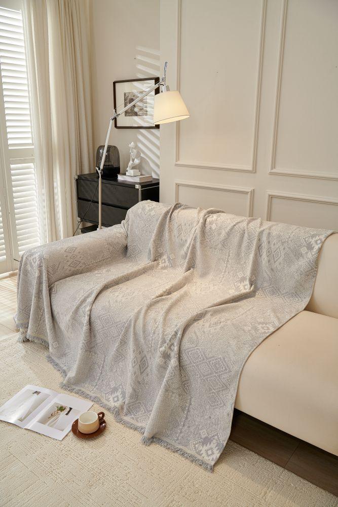 Sofa Throw - Melareve - Dove Grey