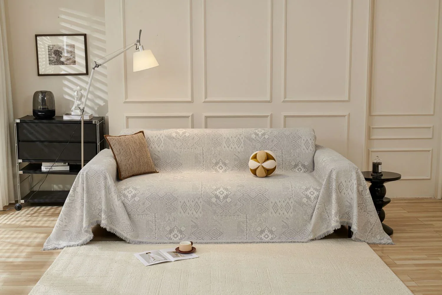 Sofa Throw - Melareve - Dove Grey - Image 2