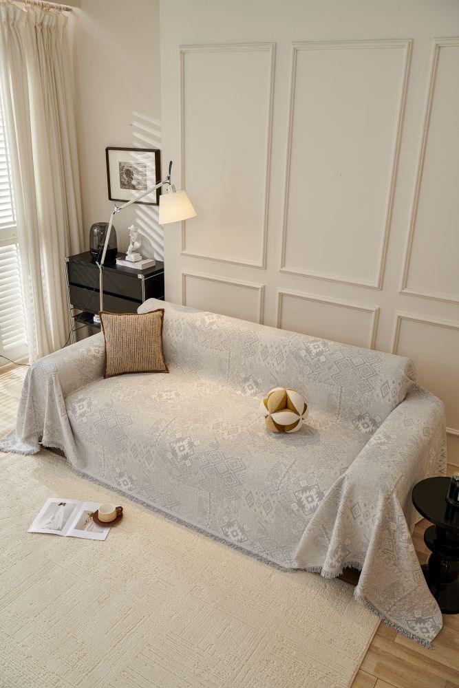 Sofa Throw - Melareve - Dove Grey - Image 3