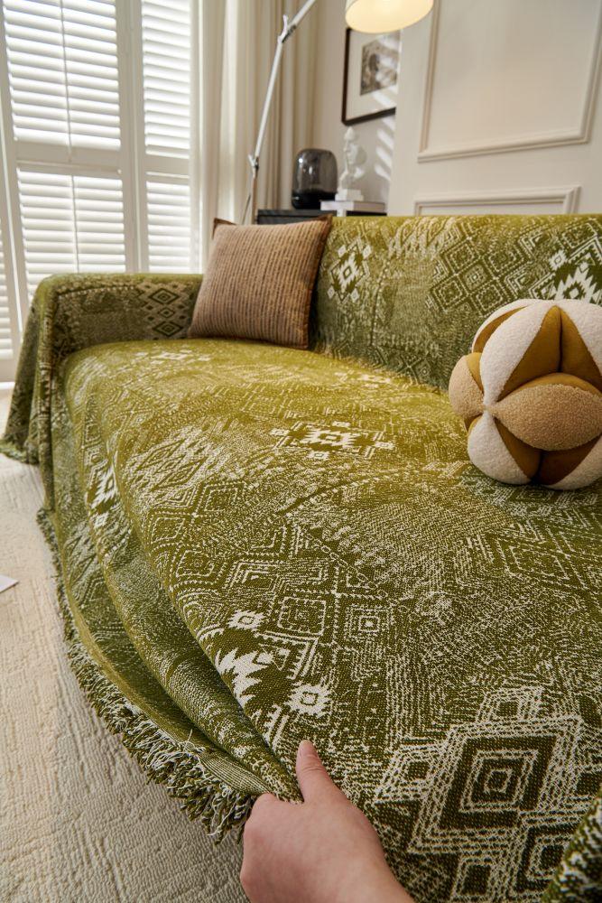 Sofa Throw - Melareve - Forest Green - Image 4