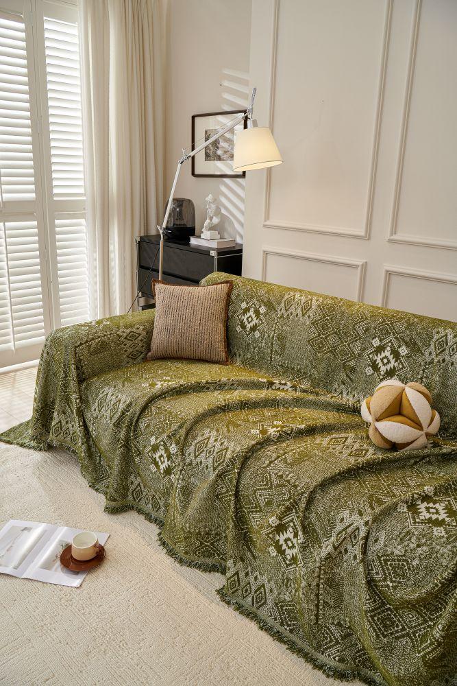 Sofa Throw - Melareve - Forest Green - Image 5