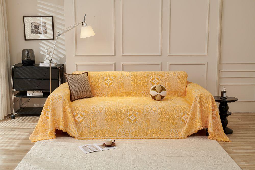 Sofa Throw - Melareve - Golden Yellow
