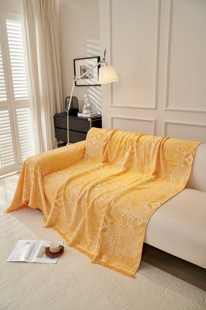 Sofa Throw - Melareve - Golden Yellow - Image 9