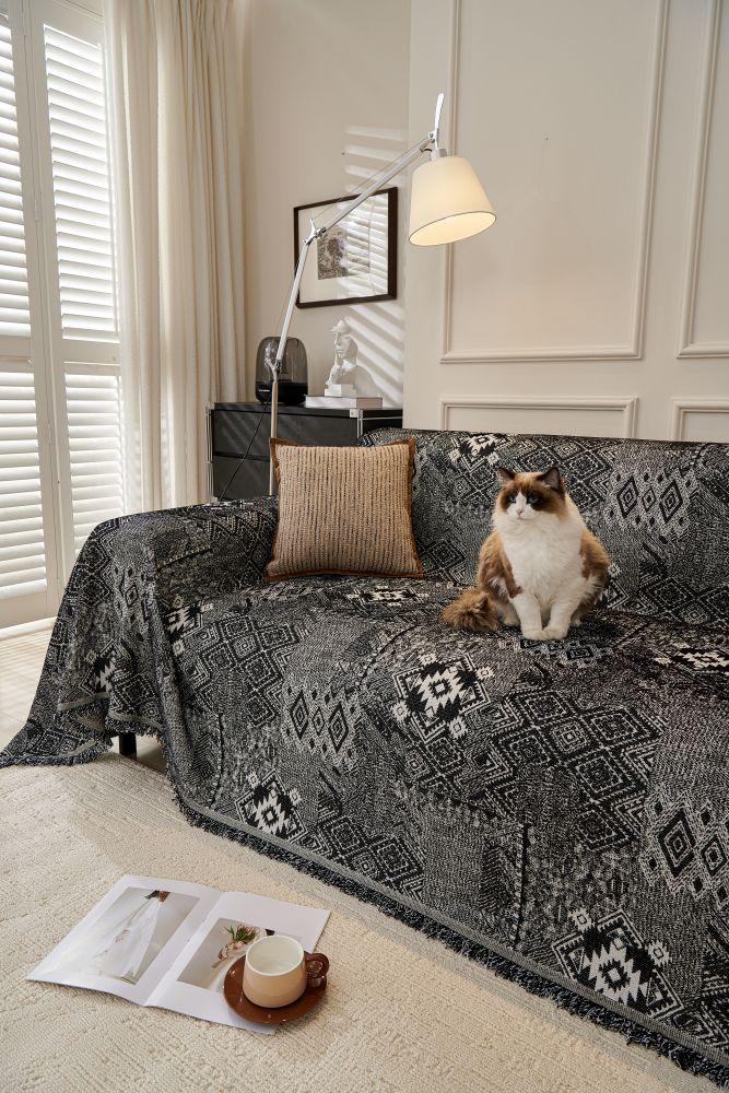 Sofa Throw - Melareve - Jet Black - Image 5