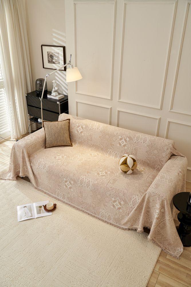 Sofa Throw - Melareve - Light Beige - Image 2