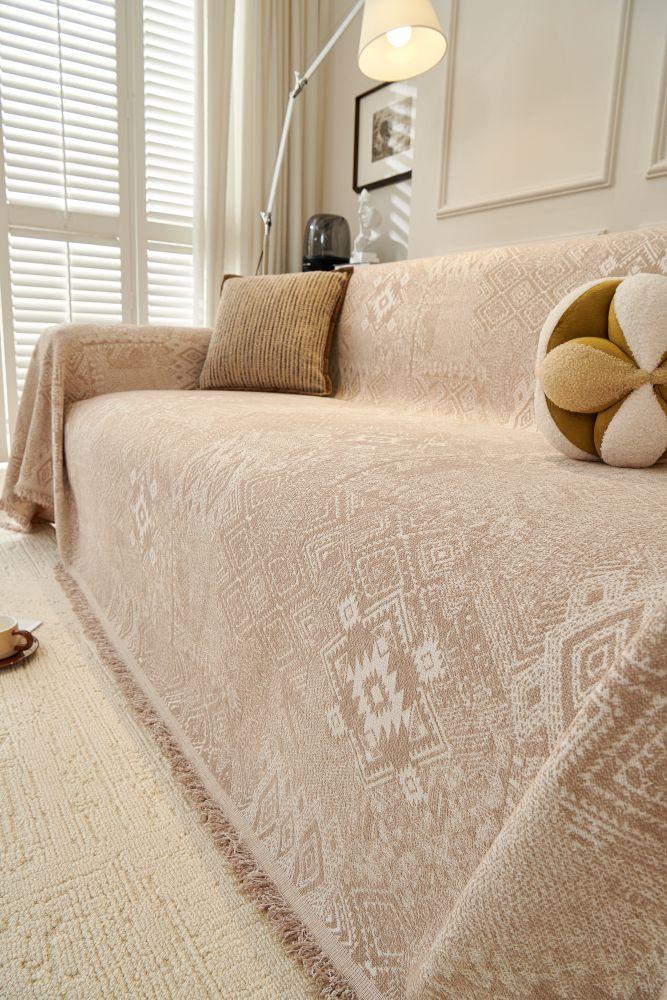 Sofa Throw - Melareve - Light Beige - Image 3