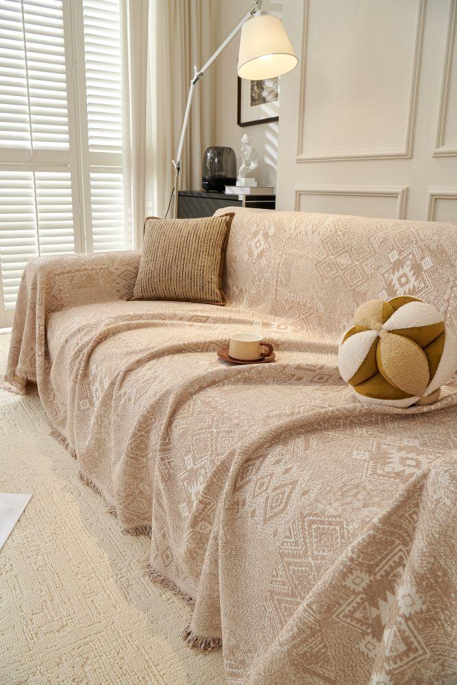 Sofa Throw - Melareve - Light Beige - Image 6