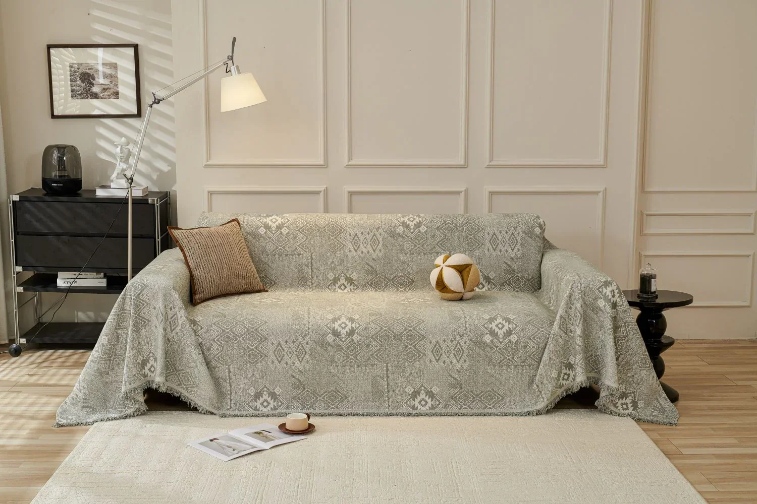 Sofa Throw - Melareve - Silver Grey