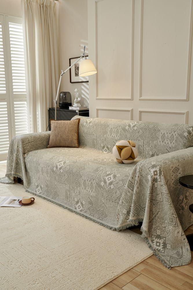 Sofa Throw - Melareve - Silver Grey - Image 2