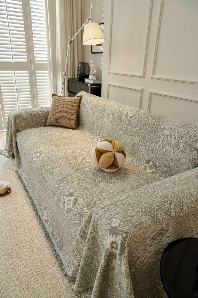 Sofa Throw - Melareve - Silver Grey - Image 3