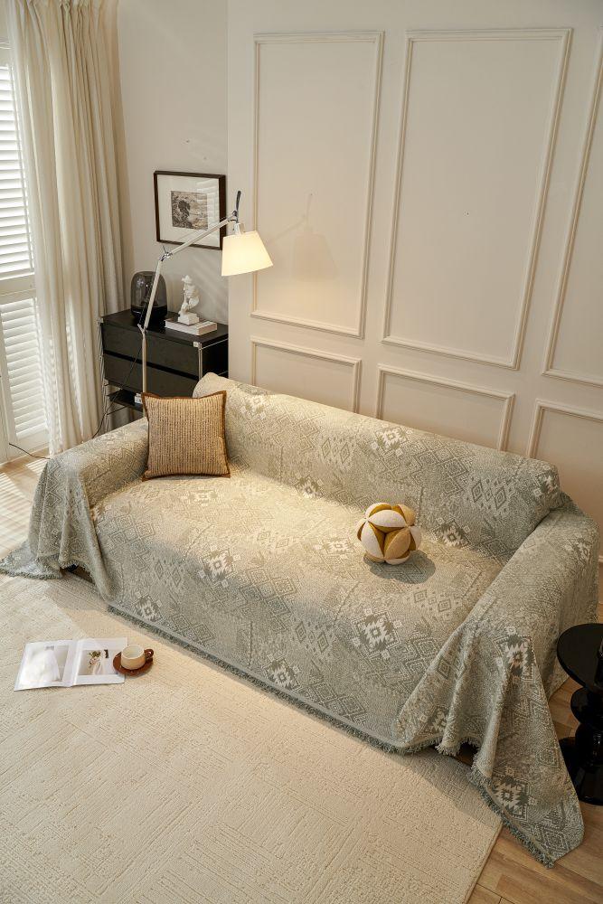 Sofa Throw - Melareve - Silver Grey - Image 5