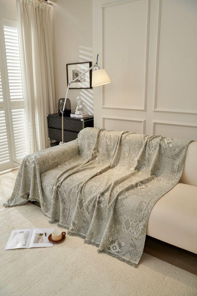 Sofa Throw - Melareve - Silver Grey - Image 9