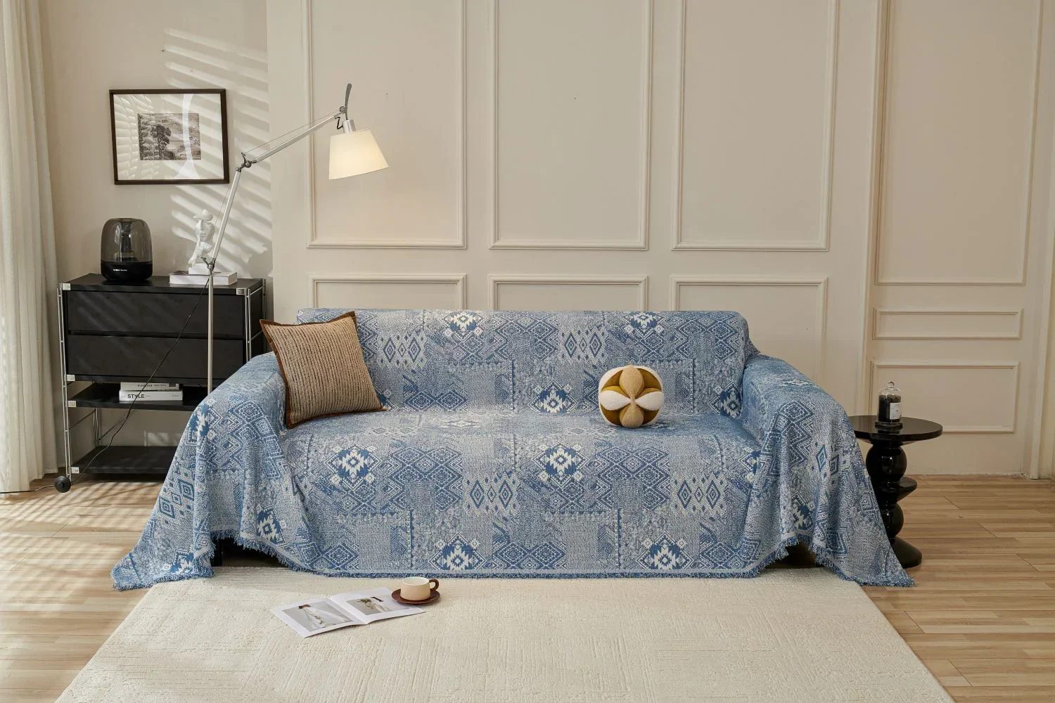 Sofa Throw - Melareve - Vintage Blue