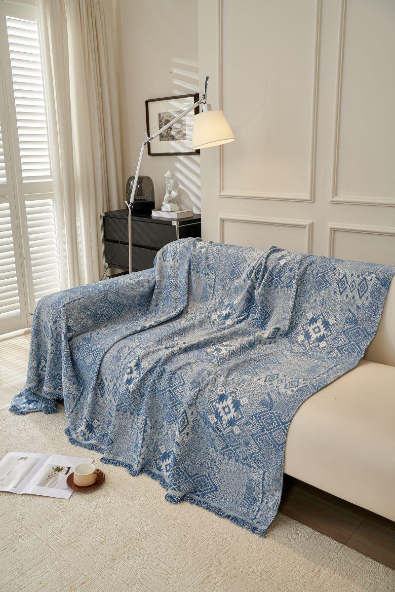 Sofa Throw - Melareve - Vintage Blue - Image 6