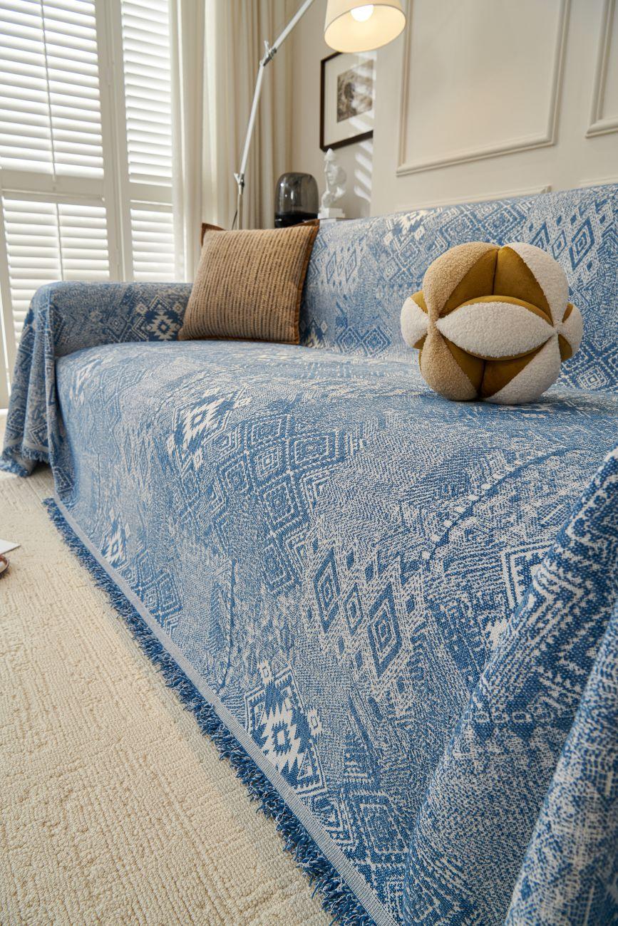 Sofa Throw - Melareve - Vintage Blue - Image 8