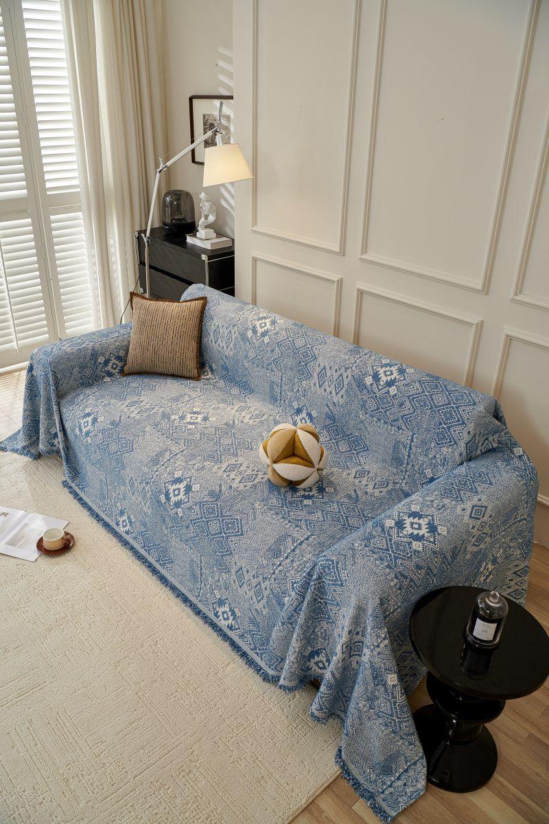 Sofa Throw - Melareve - Vintage Blue - Image 9