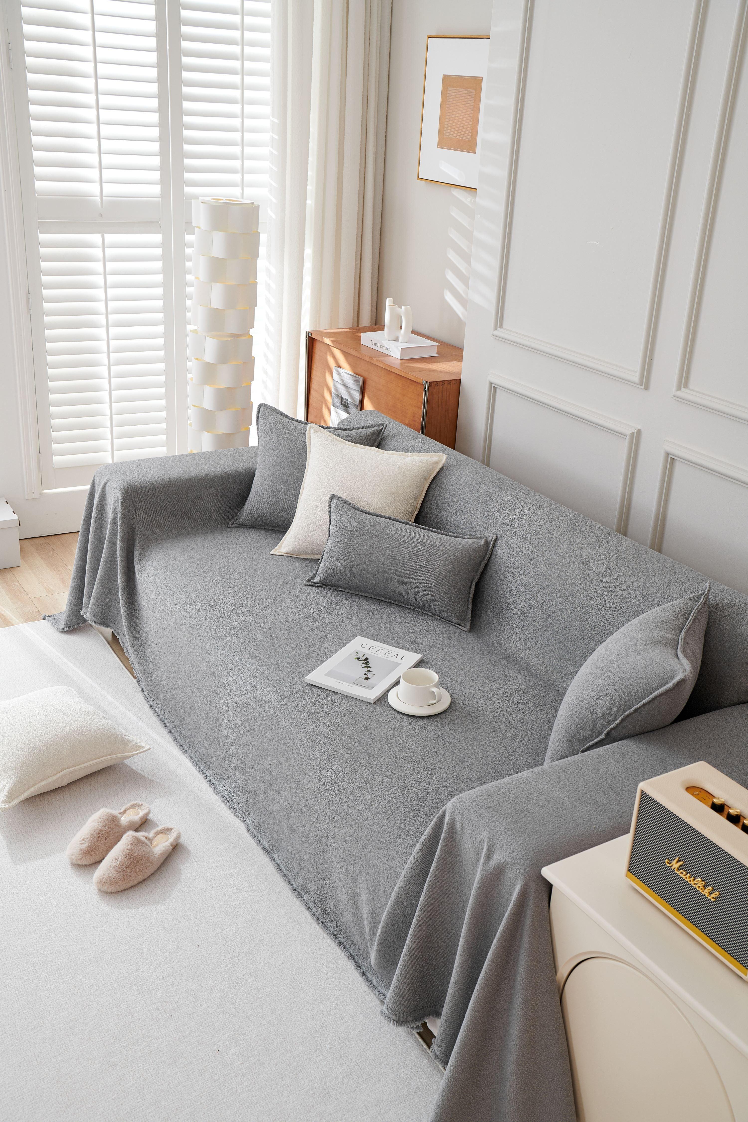 Sofa Throw - Mousoon - Light Gray - Image 2