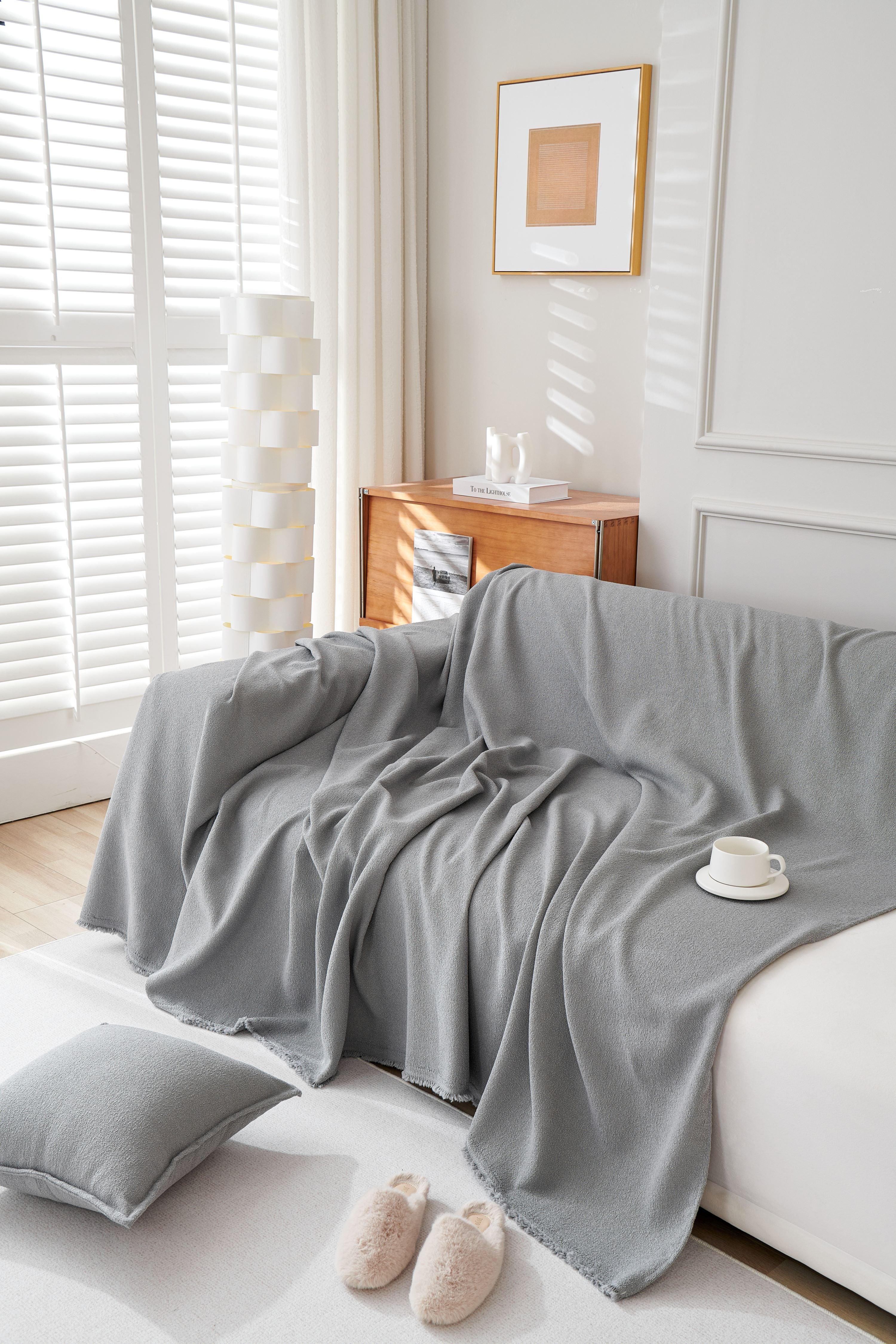 Sofa Throw - Mousoon - Light Gray - Image 3
