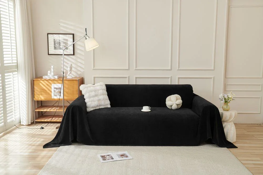 Sofa Throw - Norka - Midnight Black