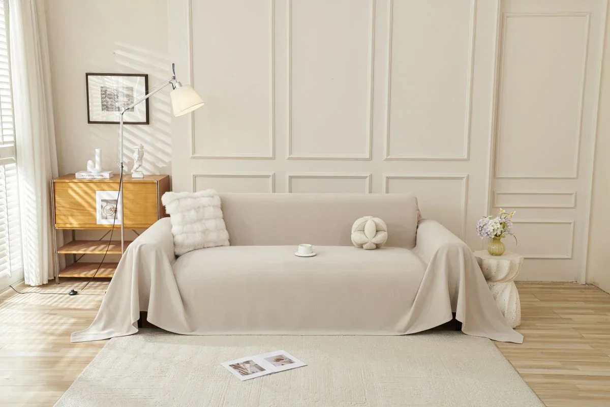 Sofa Throw - Norka - Moon Beige
